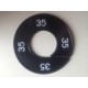 Maatring 9cm zwart/wit 35 
